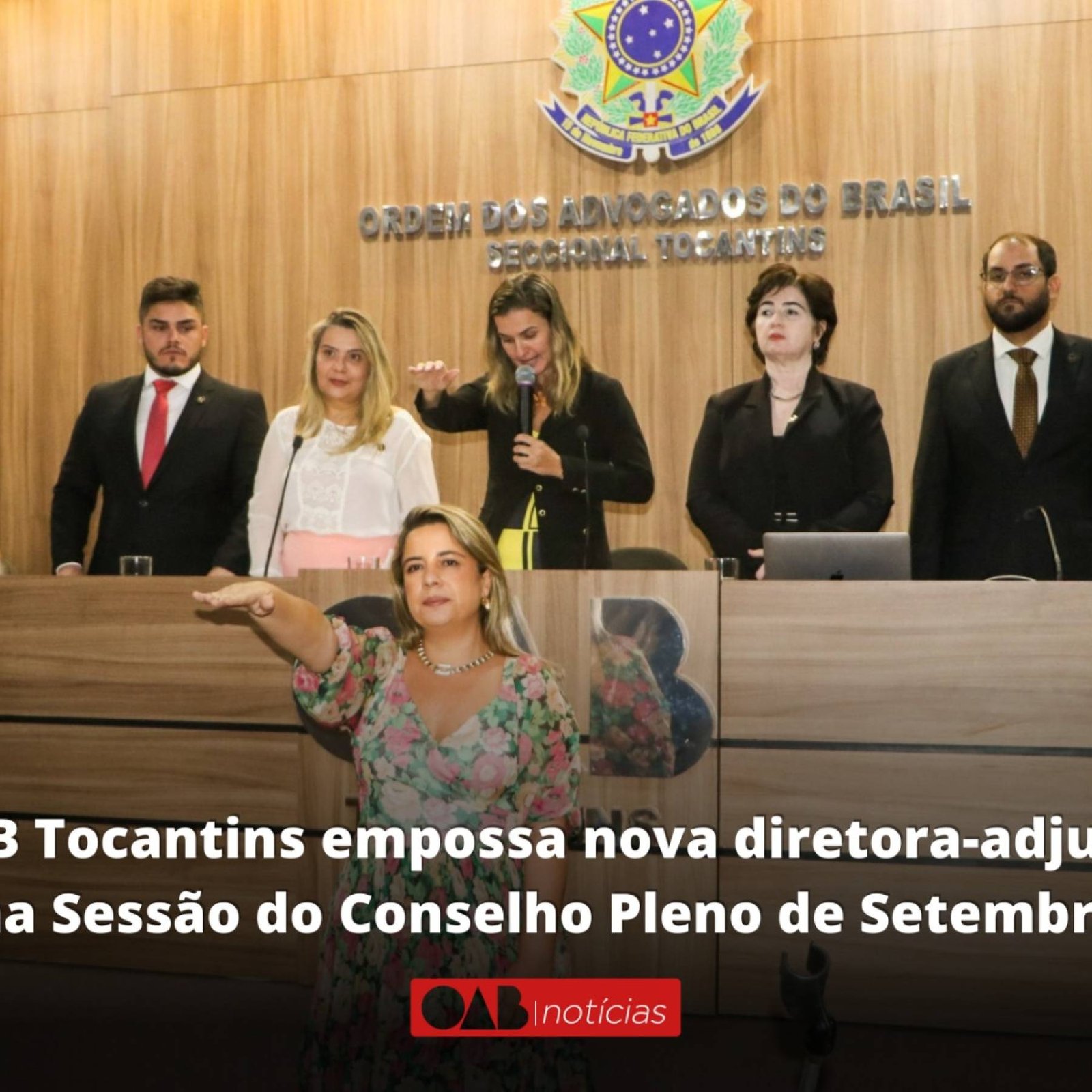 OAB Tocantins empossa nova diretora-adjunta na Sessão do Conselho Pleno de Setembro
